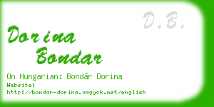 dorina bondar business card