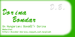dorina bondar business card